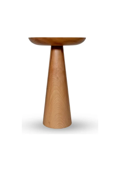 2'li Zigon Mantar Sehpa Mushroom | Masif Ahşap Modern Yan Sehpa Takımı